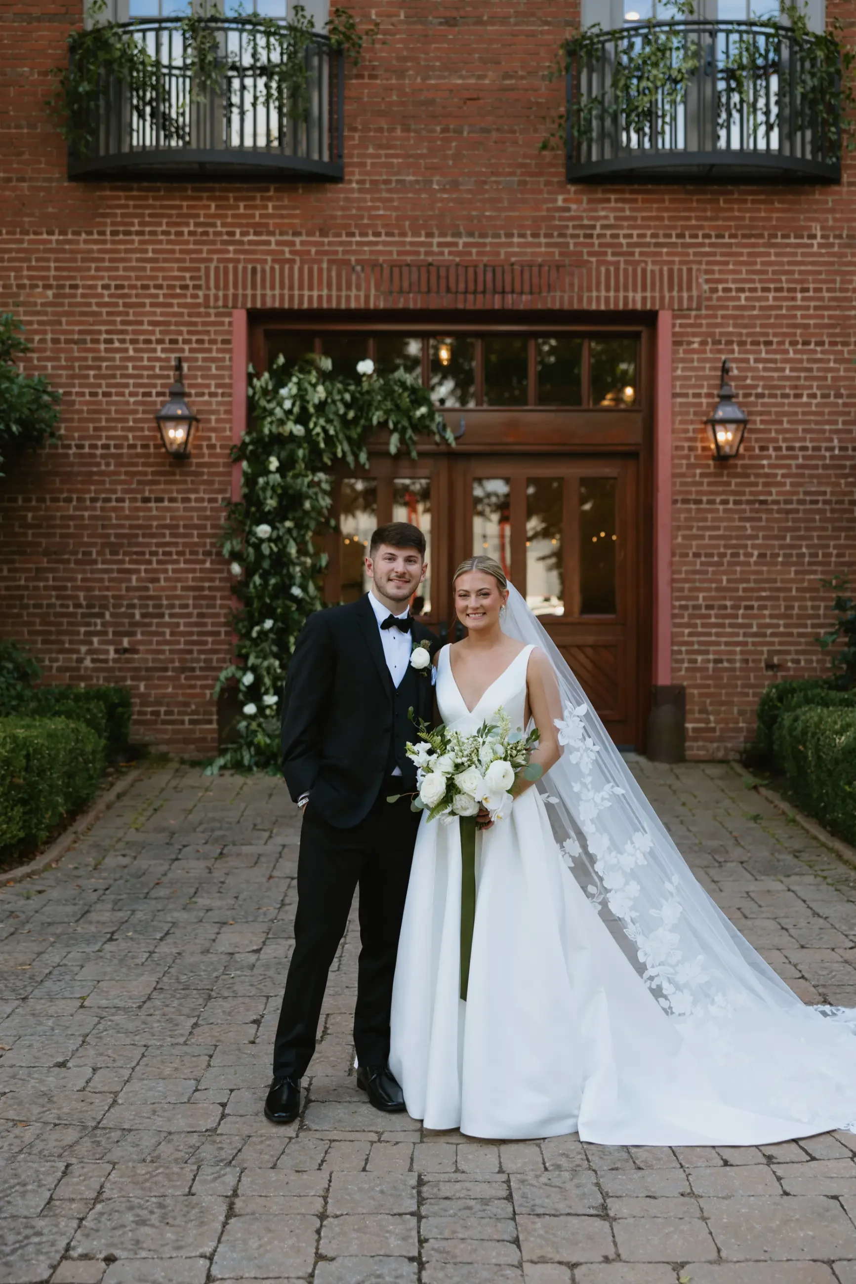 image shows sydney and jackson on their wedding day