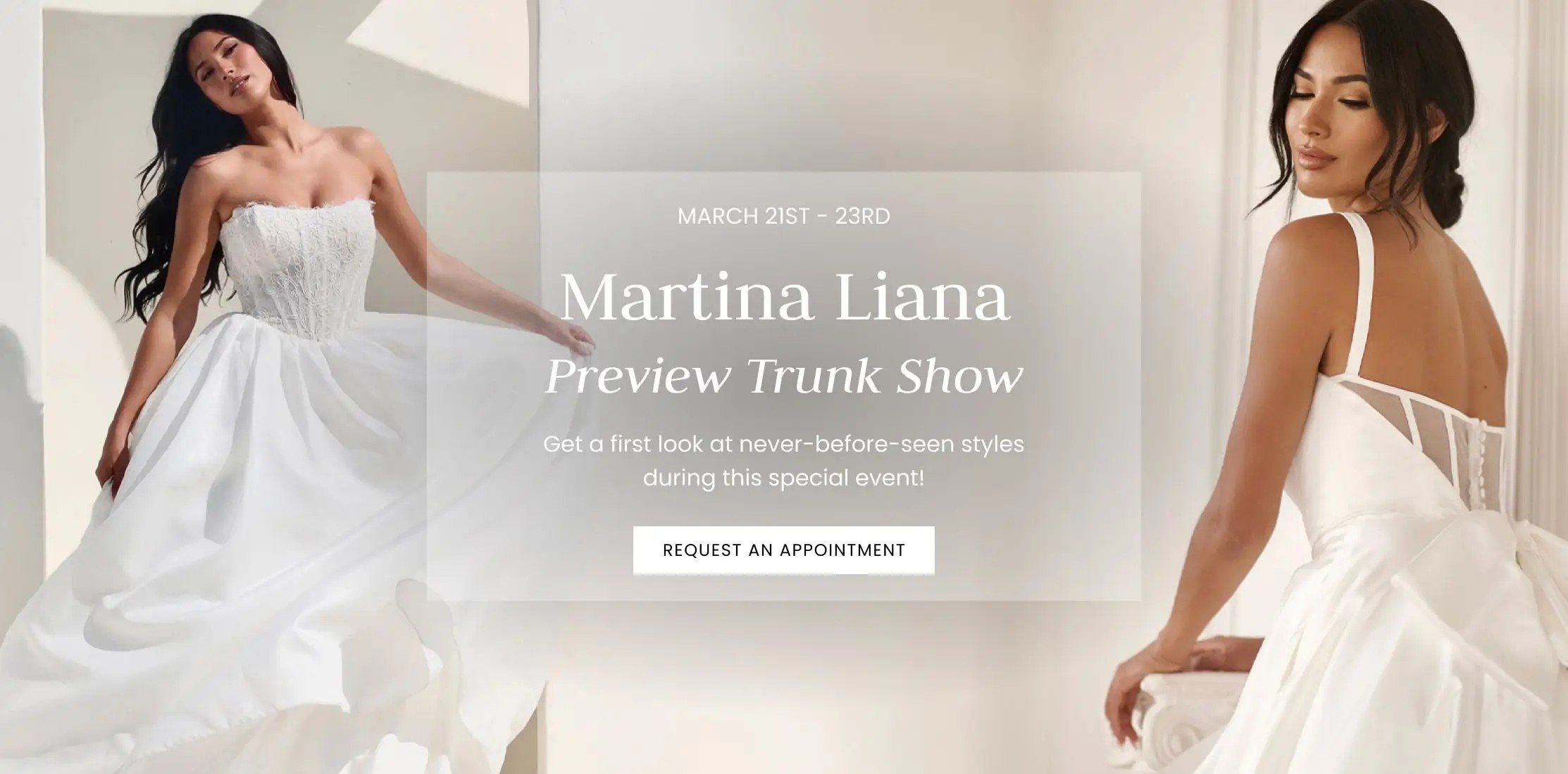 Martina Liana Preview Trunk Show at Gown Boutique of Charleston