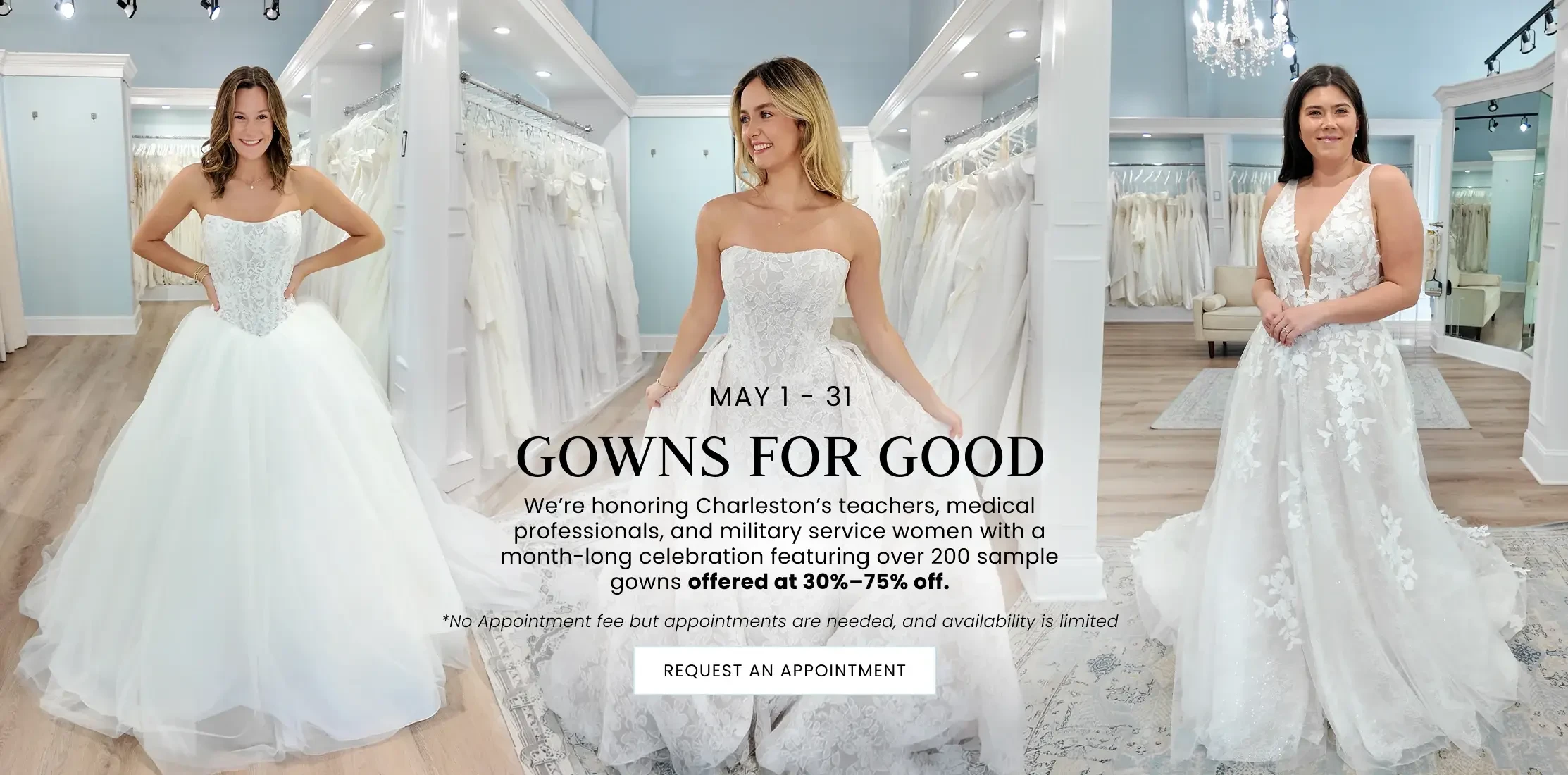 Gowns for Good event at Gown Boutique of Charleston