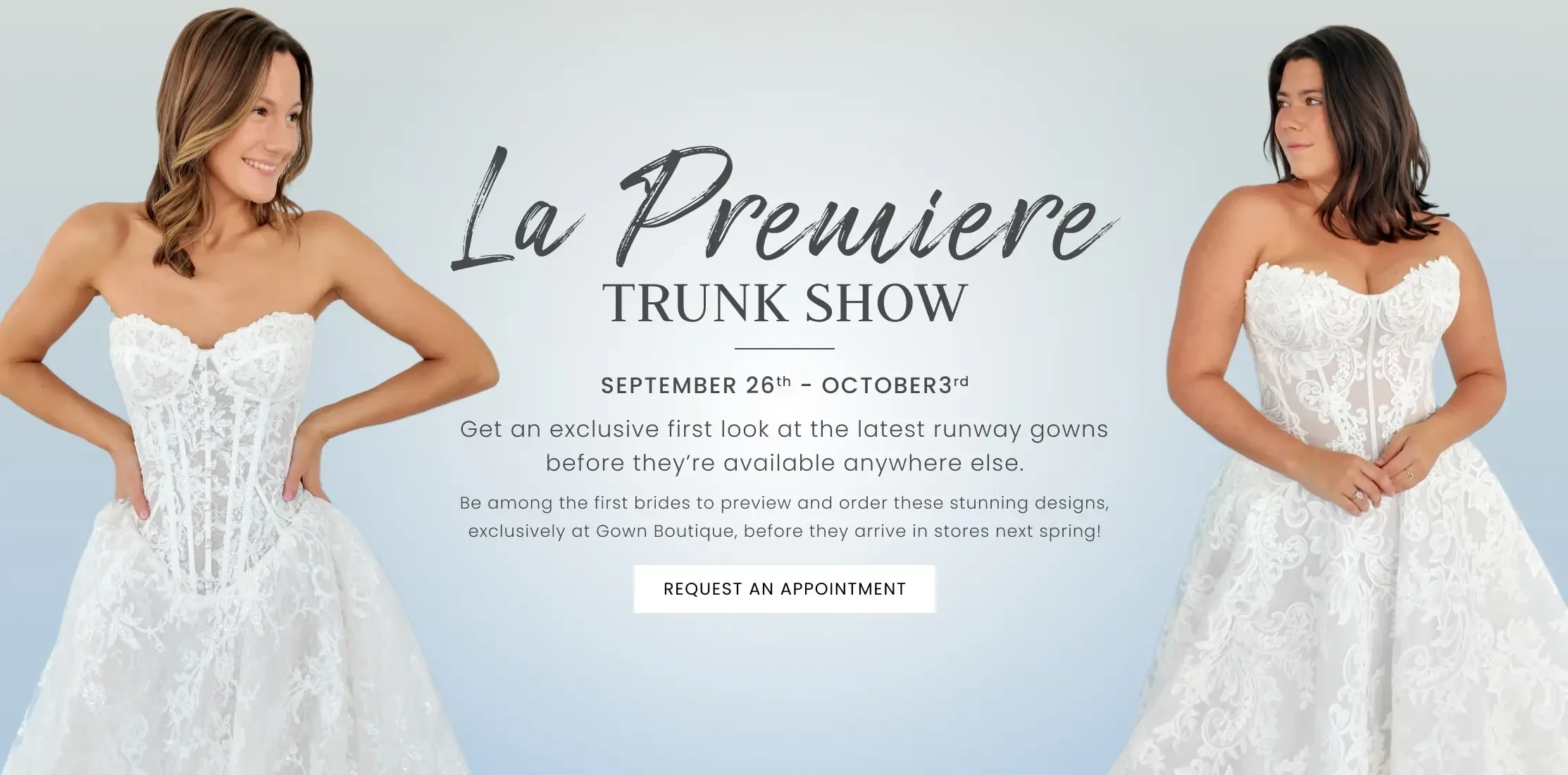 La Premiere Bridal Trunk Show at gown boutique of charleston
