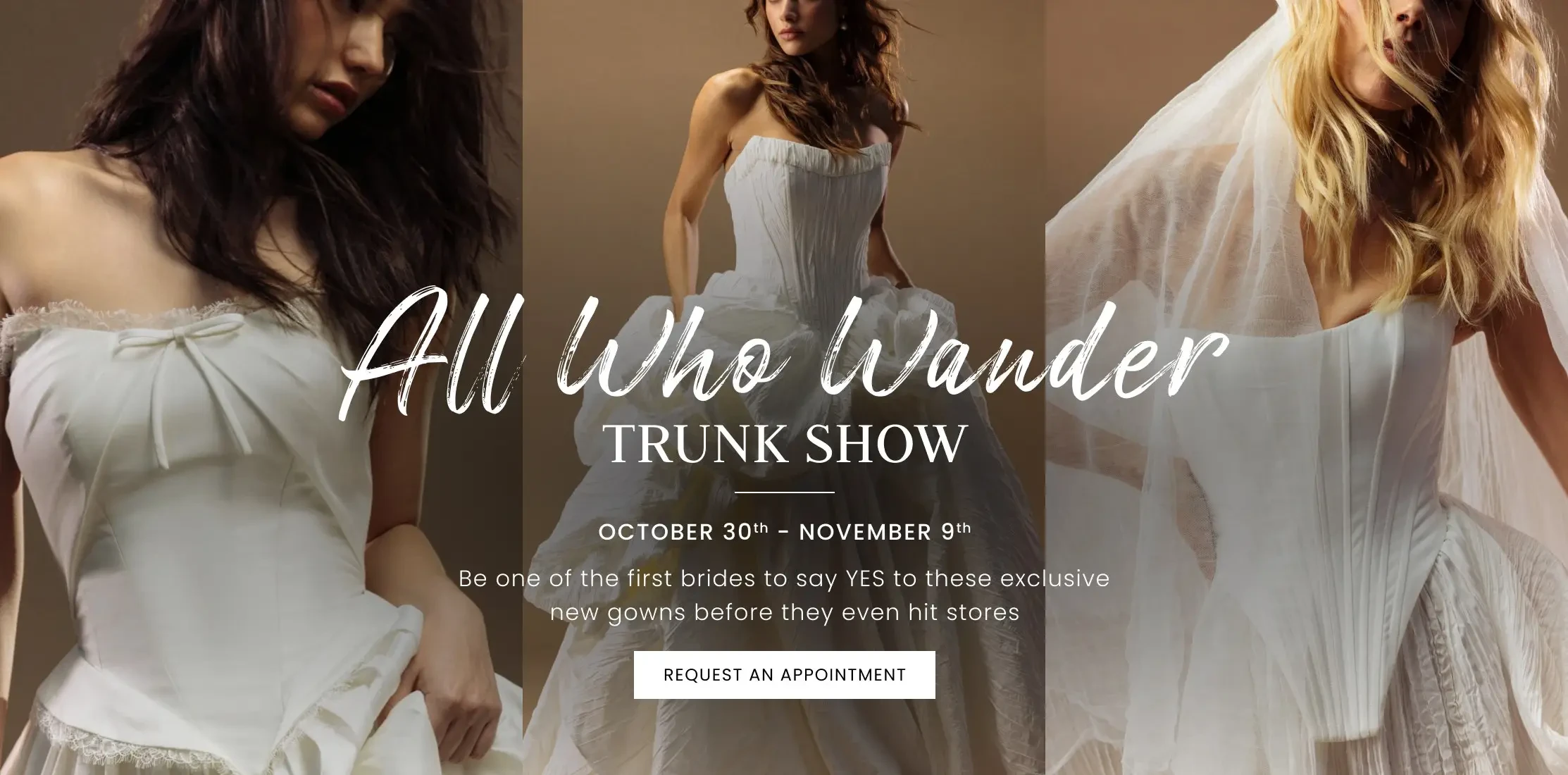 All Who Wander Trunk Show at Gown Boutique of Charleston